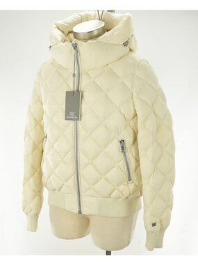 SOIA & KYO Powder SENNA-TD Down Filled Quilted Hooded Puffer Jacket MEDIUM NWT
